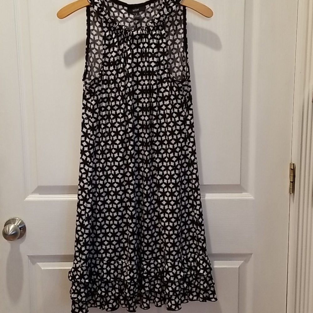 MSK Ruffle Hem Dress